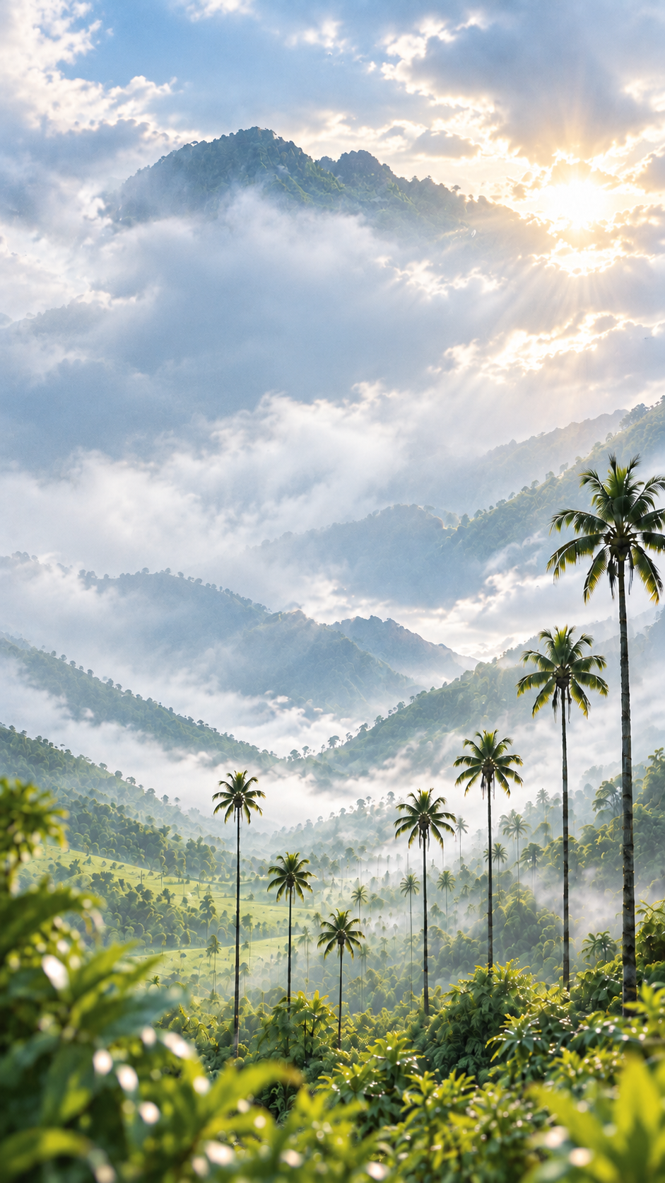 Lush green plants in the Valle landscape